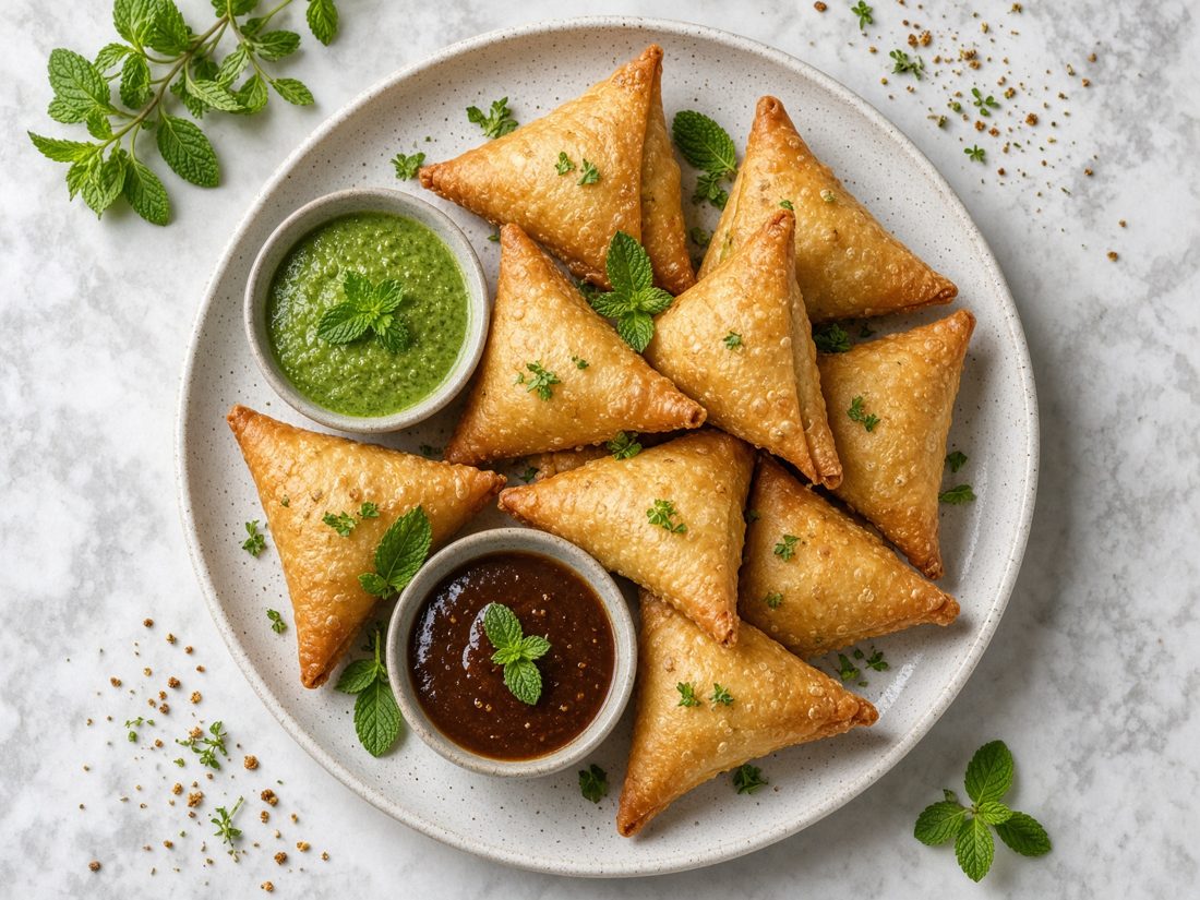 Meat samosas